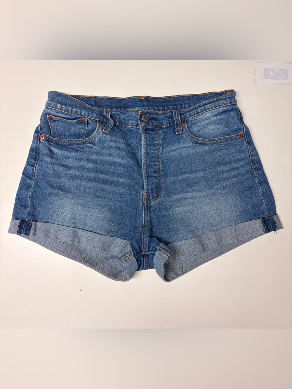 Levi's denim button fly shorts